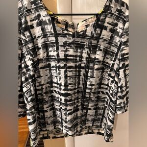 RACHEL Rachel Roy Monochrome Abstract Tee